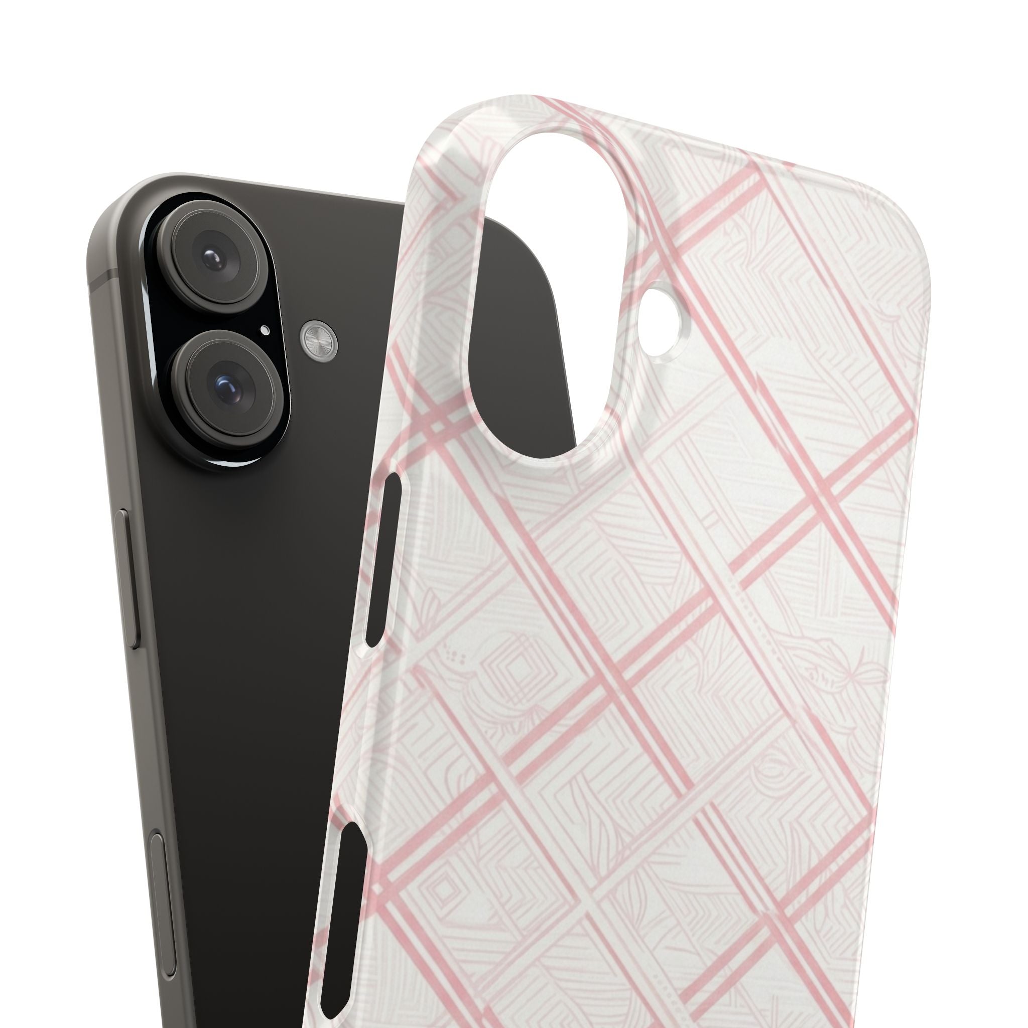 Pink Plaid Minimalist Protective Case