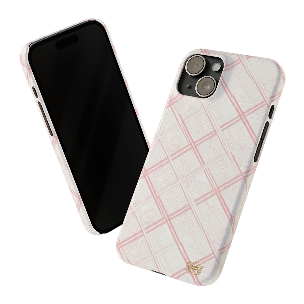 Pink Plaid Minimalist Protective Case