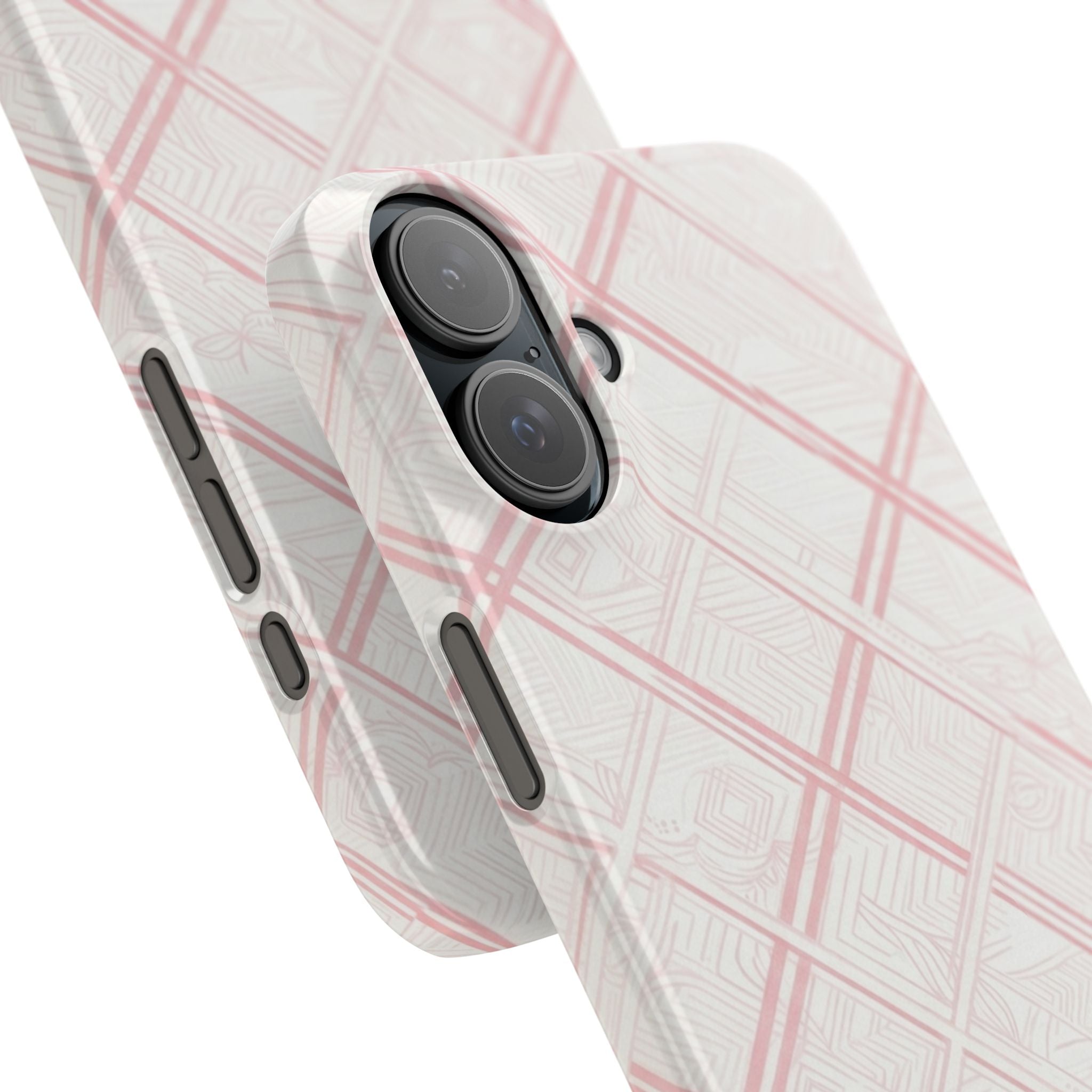 Pink Plaid Minimalist Protective Case