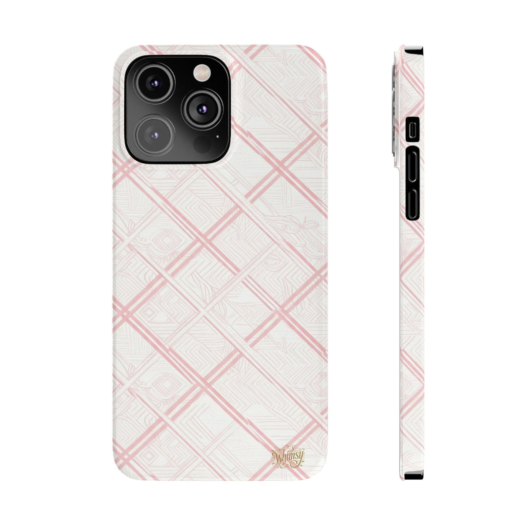 Pink Plaid Minimalist Protective Case