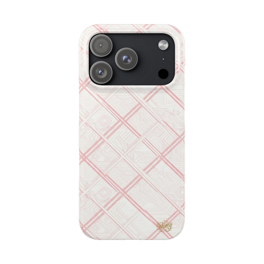 Pink Plaid Minimalist Protective Case