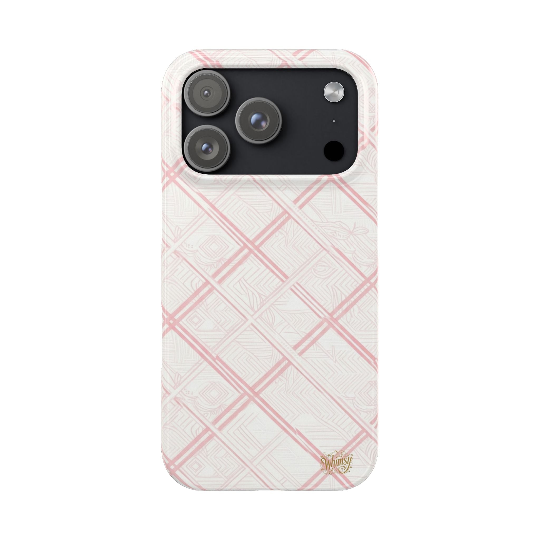 Pink Plaid Minimalist Protective Case